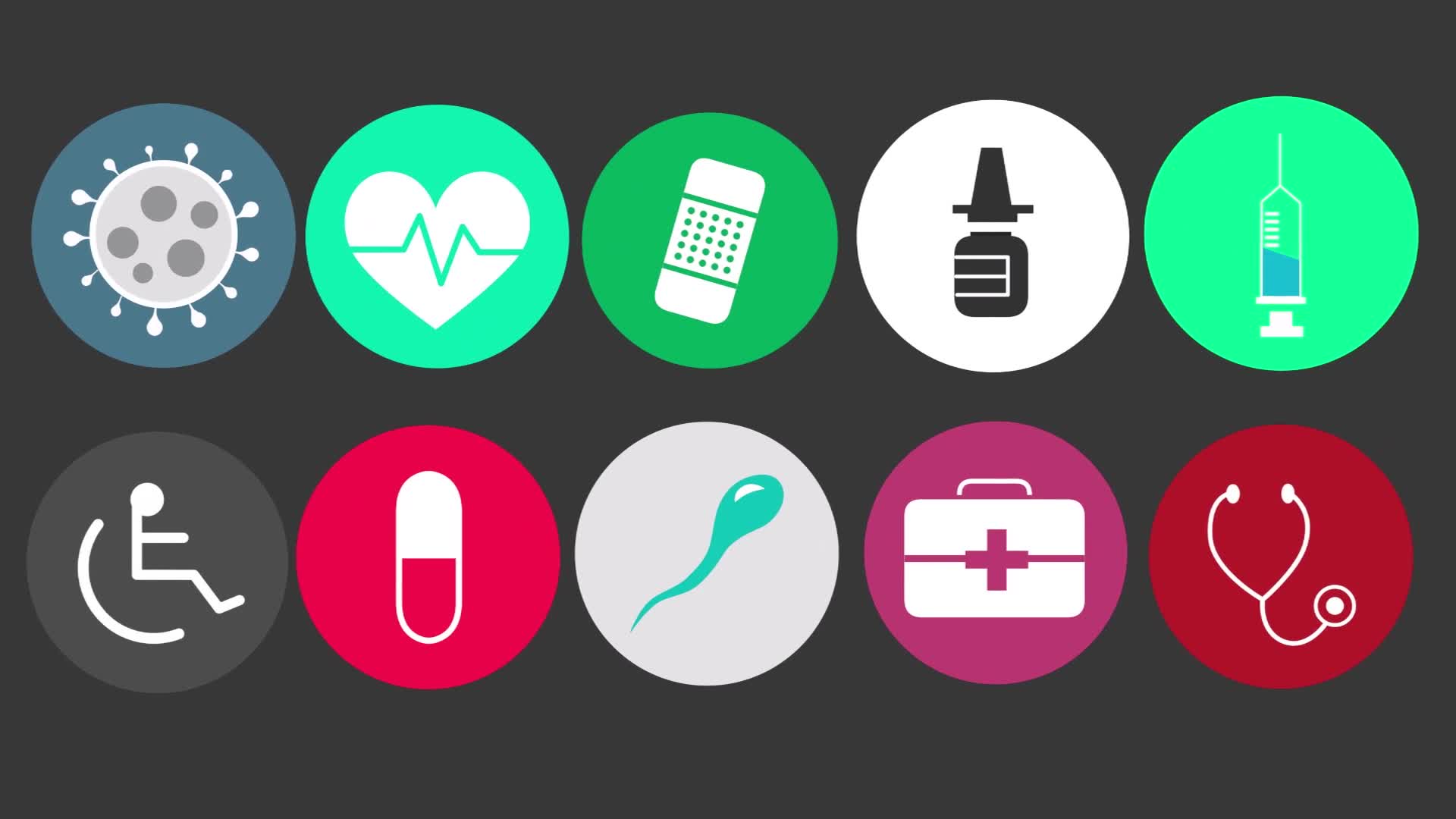 Medical Animated Icons Videohive 37918961 Apple Motion Image 1