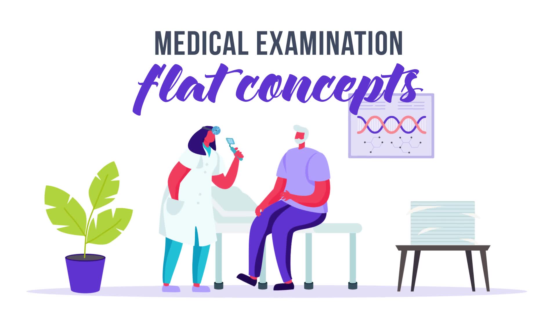 Medical examination Flat Concept Videohive 33248779 After Effects Image 2