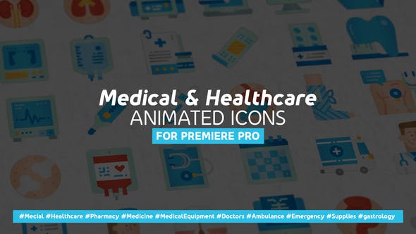 Medical & Healthcare Icons Mogrt - Download Videohive 31935056