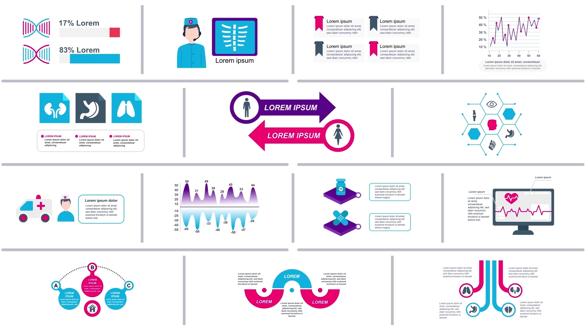 Medical Infographics Vol.28 for Premiere Pro Videohive 27525918 Premiere Pro Image 4