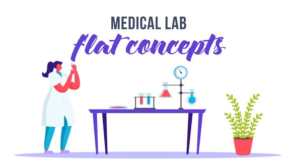 Medical lab Flat Concept - Download Videohive 33099264