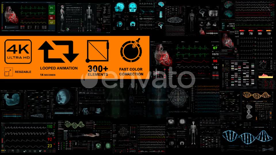 Medical Pack 18 Screens (300+ elements) Videohive 31030245 After Effects Image 1