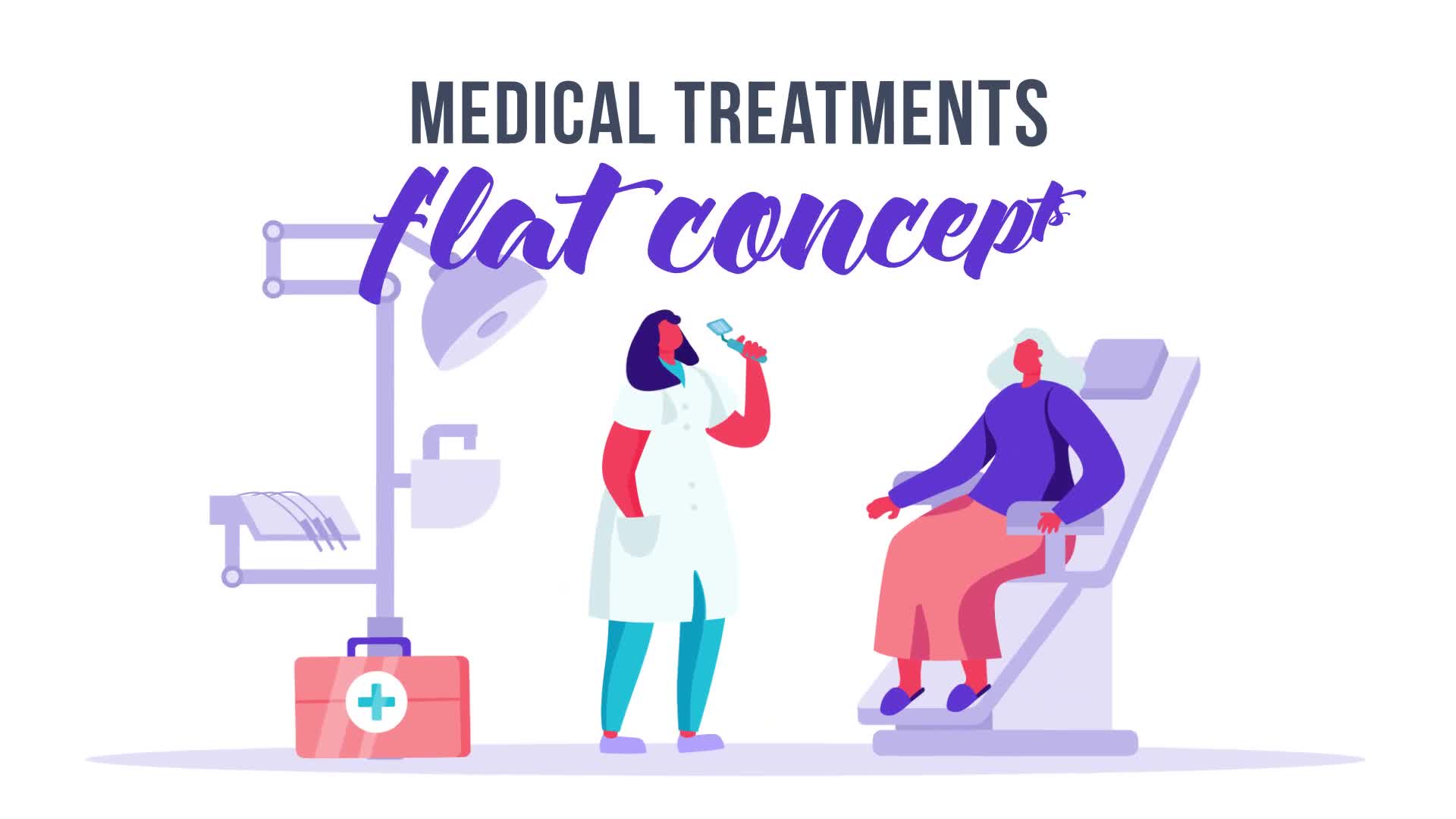 Medical treatments Flat Concept Videohive 33248881 After Effects Image 1