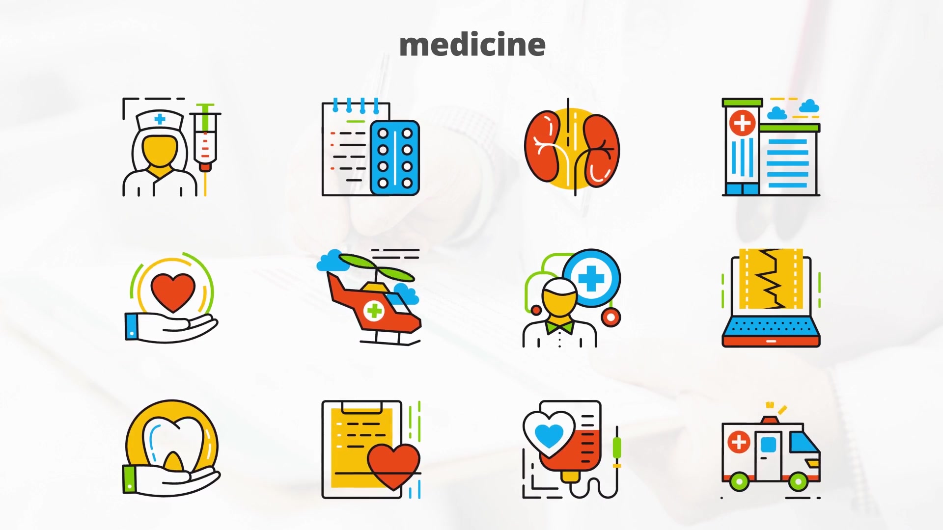 Medicine And Healthcare – Flat Animated Icons Videohive 24429447 After Effects Image 7