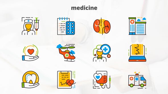 Medicine And Healthcare – Flat Animated Icons - Download Videohive 24429447