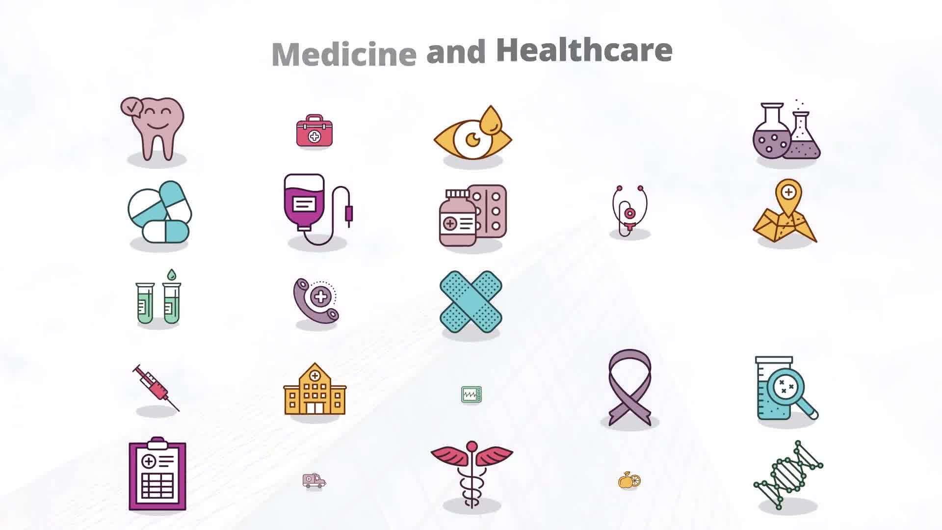 Medicine And Healthcare Flat Animation Icons - Download Videohive 23370393