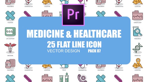Medicine And Healthcare – Flat Animation Icons (MOGRT) - Download 23659629 Videohive