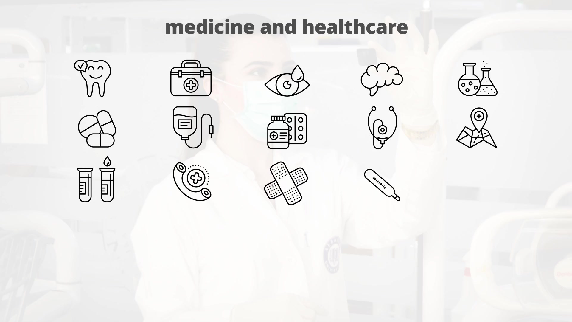 Medicine And Healthcare – Thin Line Icons Videohive 23595762 After Effects Image 6