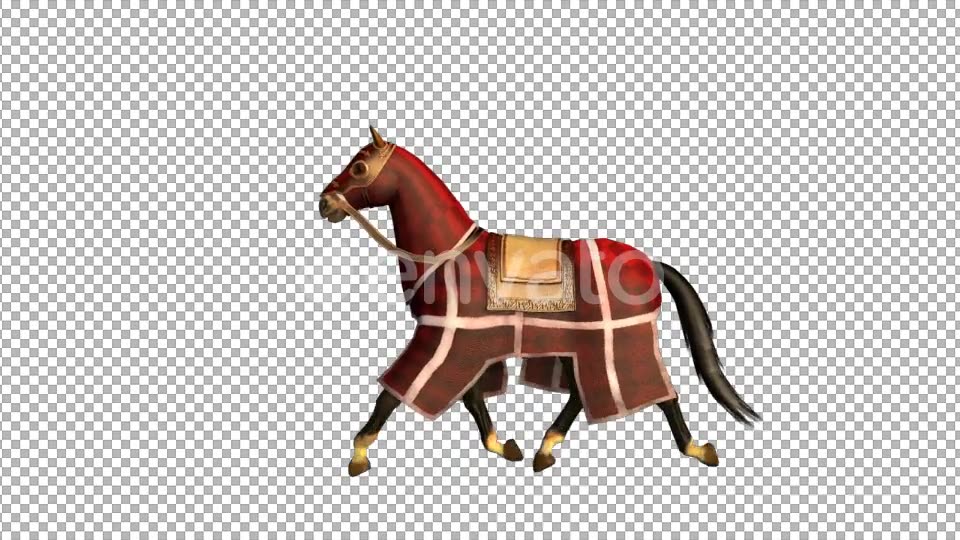 Medieval War Horse Canter Walk Start and Stop - Download Videohive 21952875