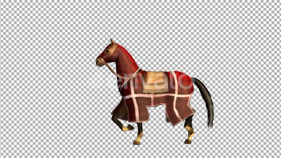 Medieval War Horse Canter Walk Start and Stop - Download Videohive 21952875