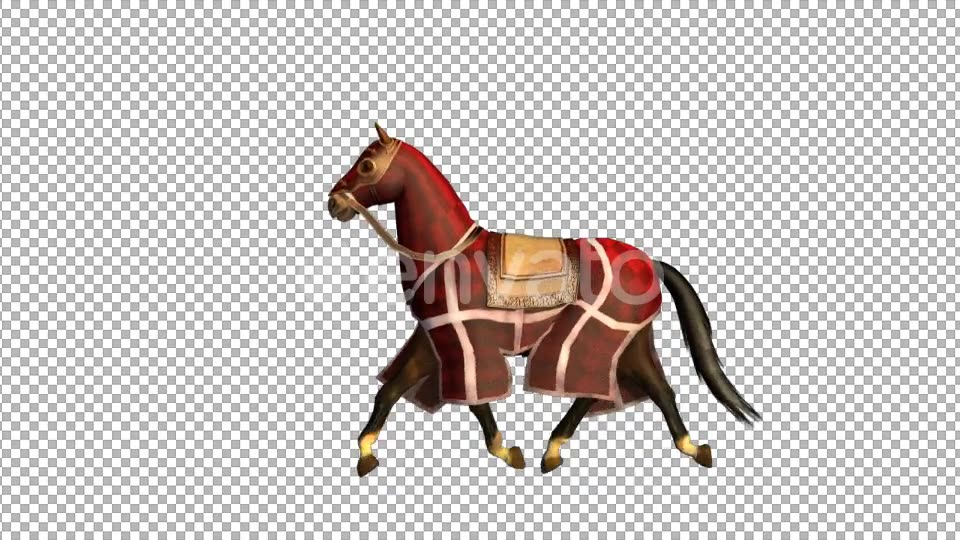 Medieval War Horse Canter Walk Start and Stop - Download Videohive 21952875