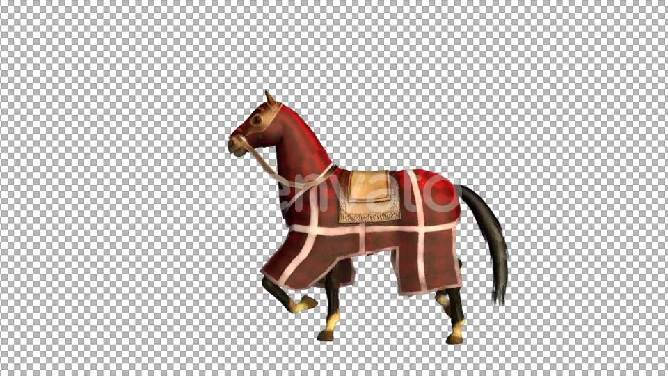 Medieval War Horse Canter Walk Start and Stop - Download Videohive 21952875