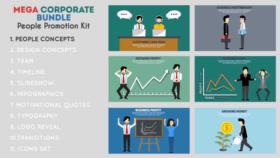 Mega Corporate Bundle People Promotion Kit - Download Videohive 20647343