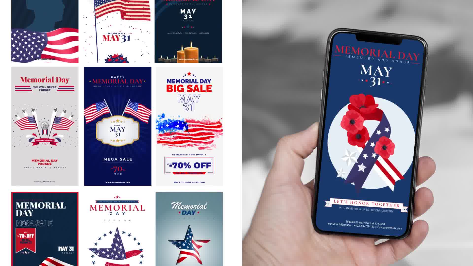Memorial Day & 4th Of July Instagram Stories Videohive 31660666 After Effects Image 12