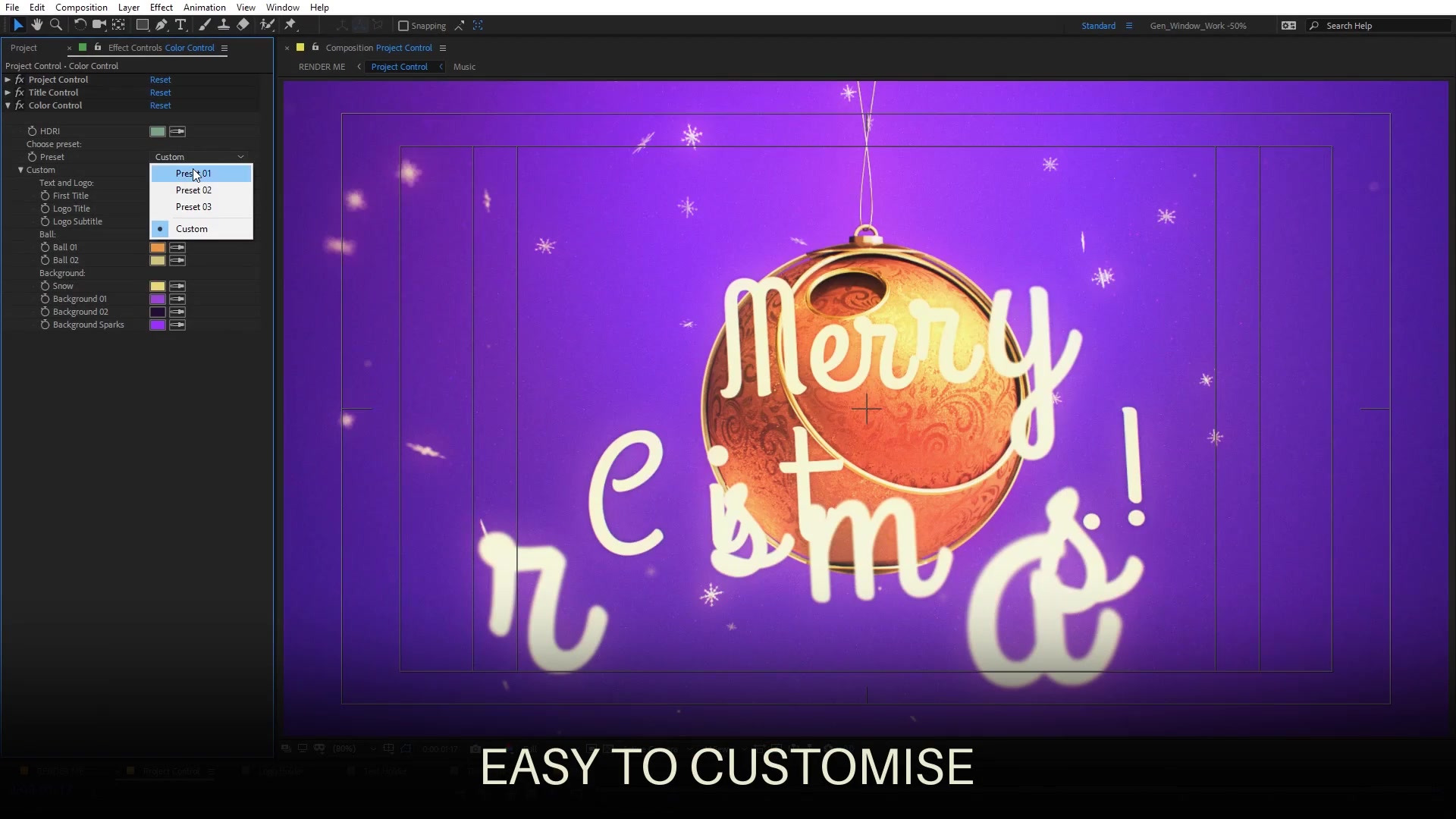 Merry Christmas Ball Logo Videohive 29647640 After Effects Image 5