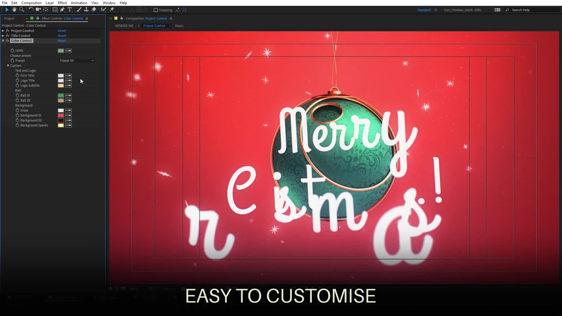 Merry Christmas Ball Logo Videohive 29647640 After Effects Image 7