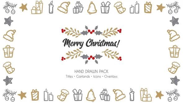 Merry Christmas. Hand Drawn Pack - Videohive Download 41877825