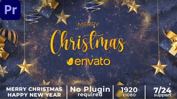 Merry Christmas || Happy New Year || Xmas Intro || MOGRT - 42355824 Videohive Download