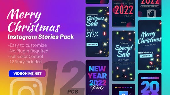 Merry Christmas Instagram Stories - 35006493 Videohive Download