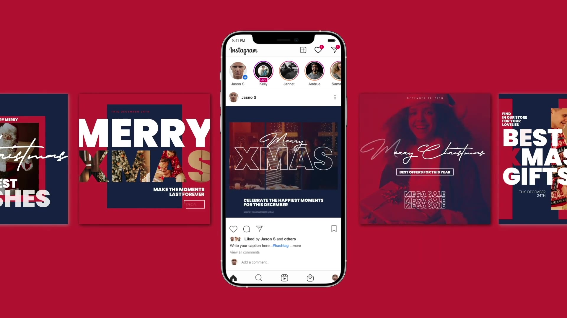 Merry Christmas Instagram Template B202 Videohive 34967623 After Effects Image 2