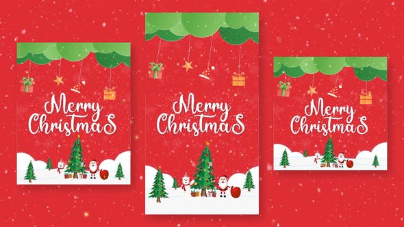 Merry Christmas Intro Instagram Vertical - Videohive 42353011 Download