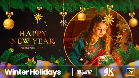 Merry Christmas & New Year Slideshow | MOGRT - 35195100 Videohive Download