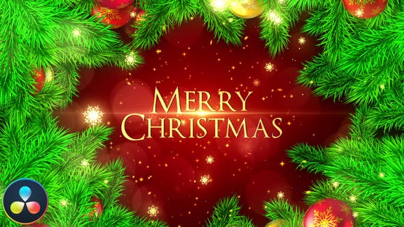 Merry Christmas Opener DaVinci Resolve - Videohive 34768175 Download