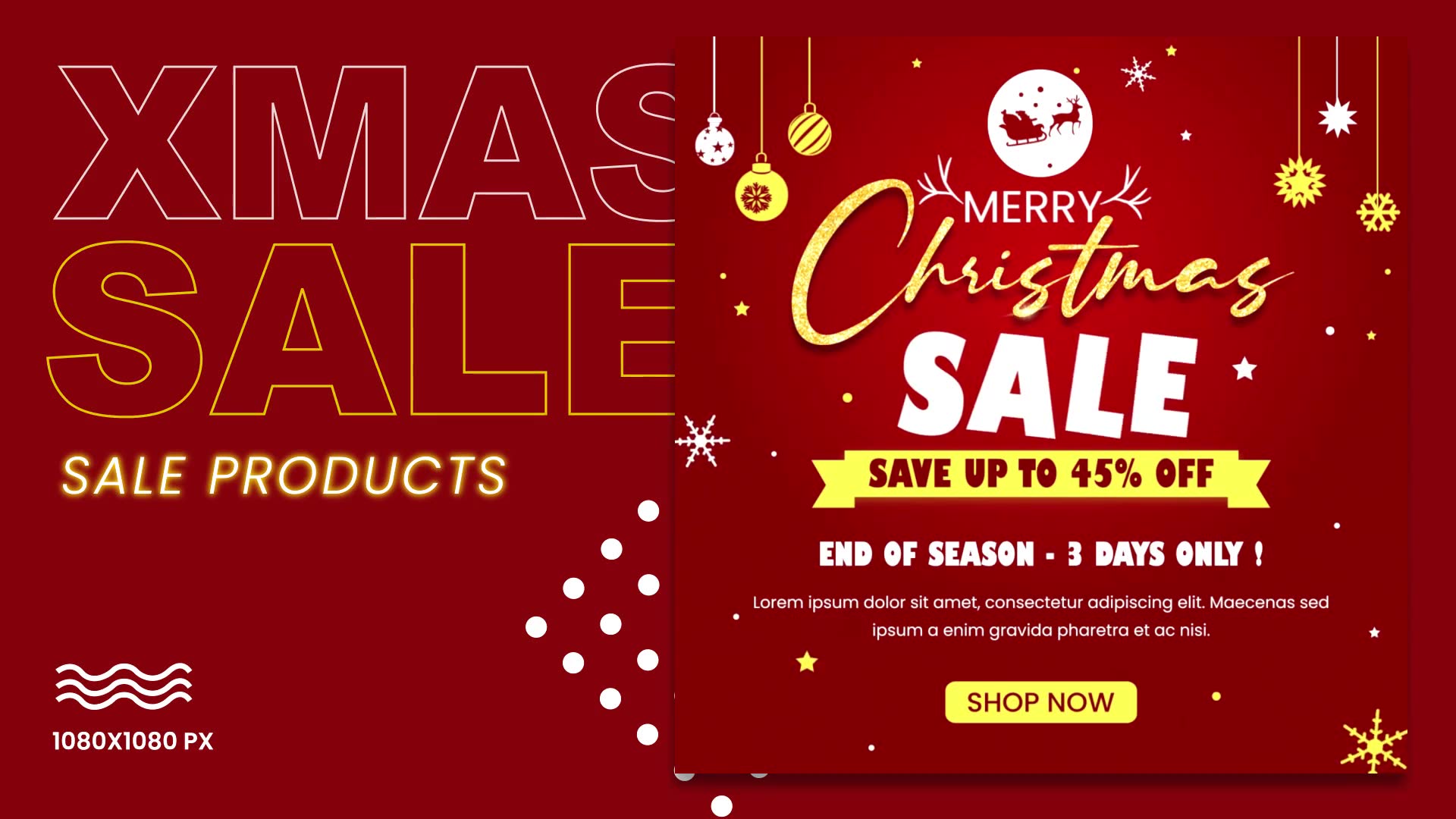Merry Christmas Sale Banner Template Videohive 34932936 After Effects Image 4