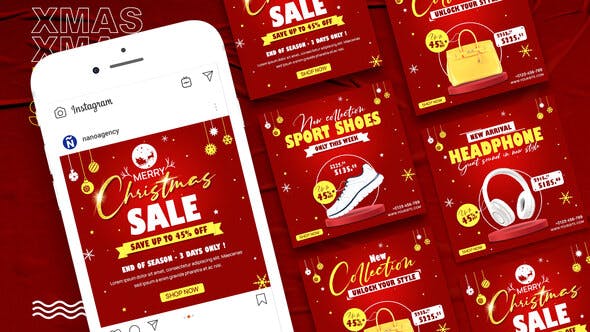 Merry Christmas Sale Banner Template - 34932936 Download Videohive