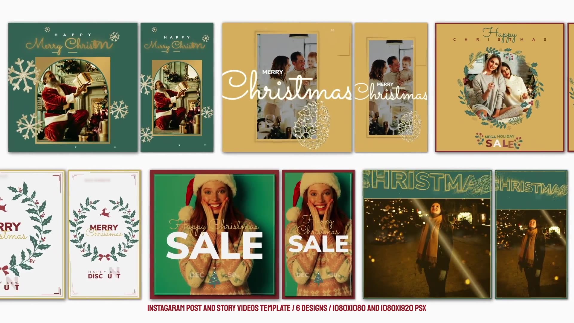 Merry Christmas Sale Instagram Ad B181 Videohive 34265880 After Effects Image 2