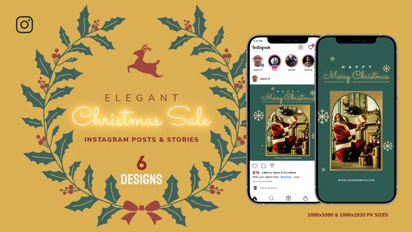 Merry Christmas Sale Instagram Ad B181 - Videohive 34265880 Download