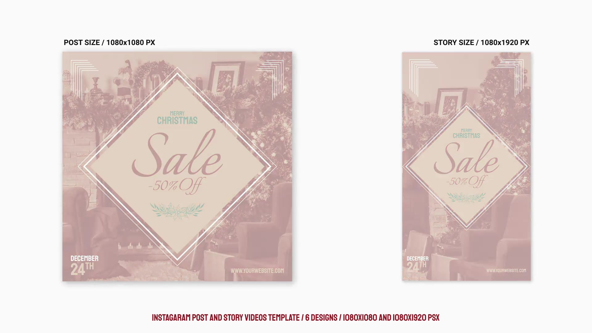 Merry Christmas Sale Instagram Pack B175 Videohive 34212728 After Effects Image 10