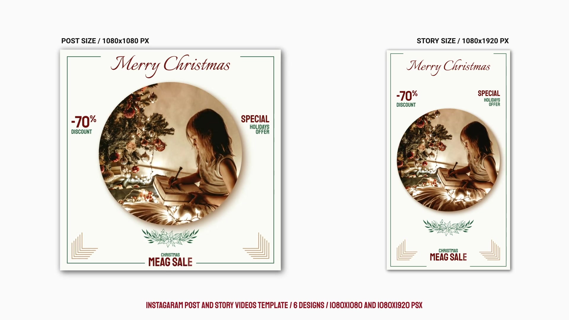Merry Christmas Sale Instagram Pack B175 Videohive 34212728 After Effects Image 5