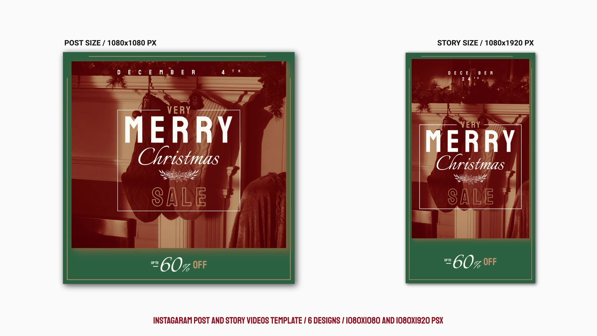 Merry Christmas Sale Instagram Pack B175 Videohive 34212728 After Effects Image 9