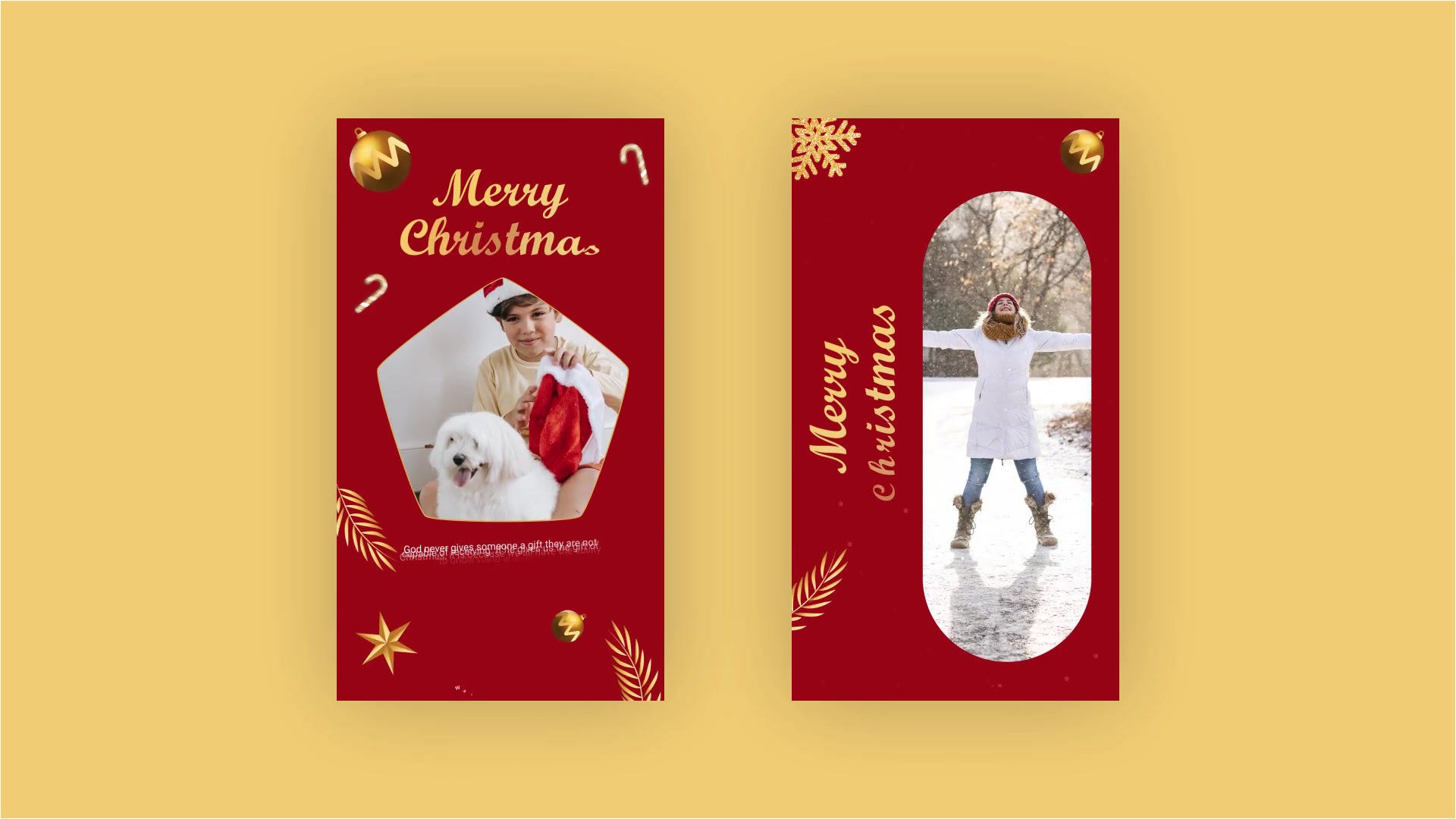 Merry Christmas Social Story Pack Videohive 34917094 After Effects Image 4