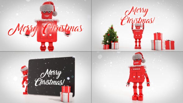 Merry Christmas Titles With Robot Roby - Videohive 29433074 Download