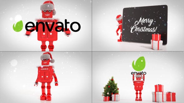 Merry Christmas With Robot Roby - Videohive Download 29385244