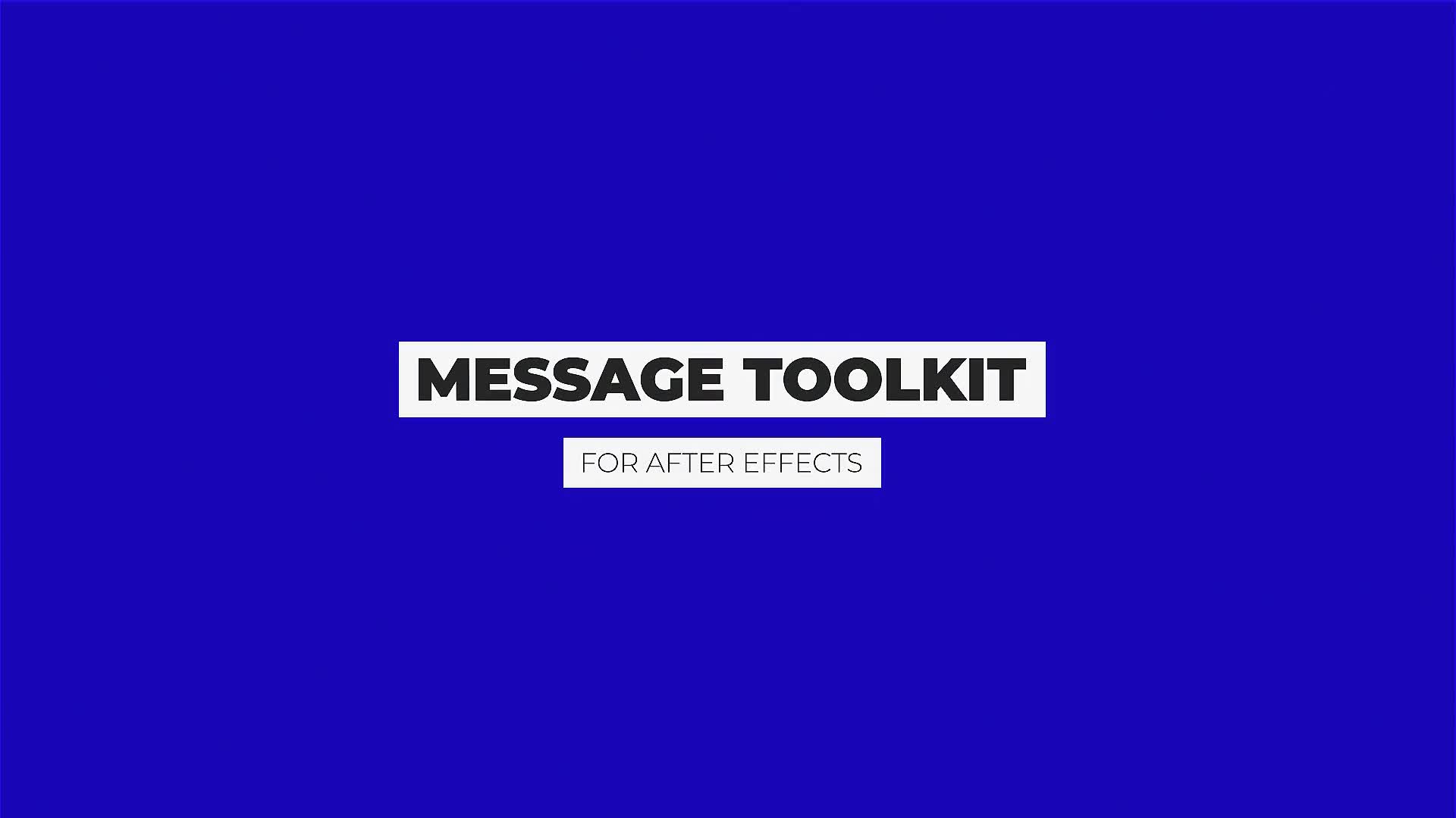 Message Toolkit Videohive 26043863 After Effects Image 1