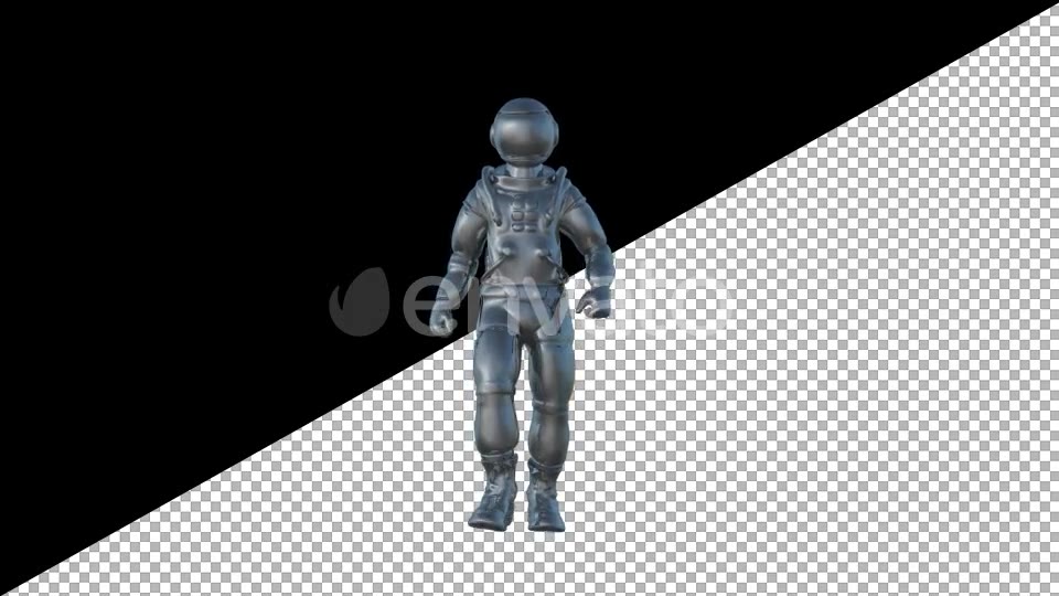 Metal Cosmonaut Walk Animation - Download Videohive 21604938