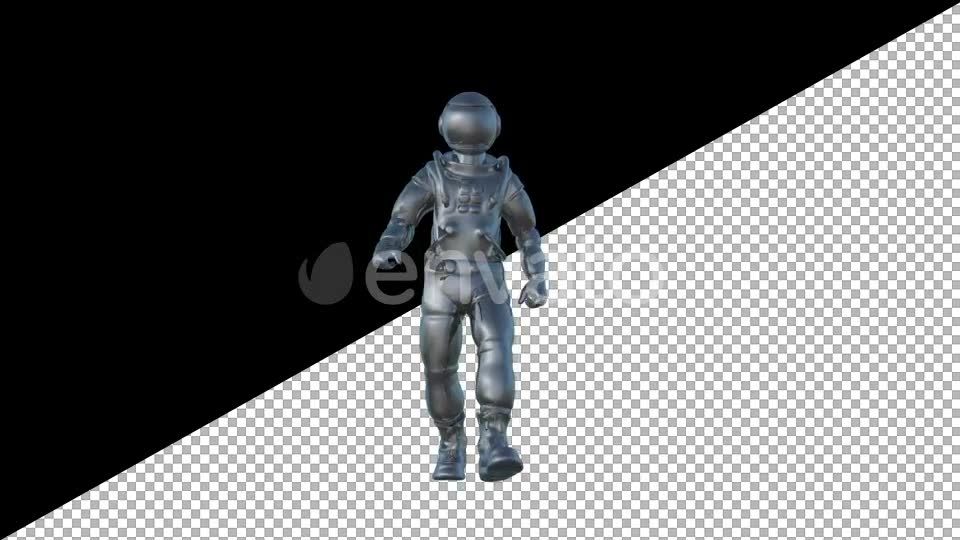 Metal Cosmonaut Walk Animation - Download Videohive 21604938