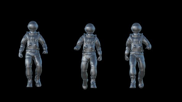 Metal Cosmonaut Walk Animation - Download Videohive 21604938