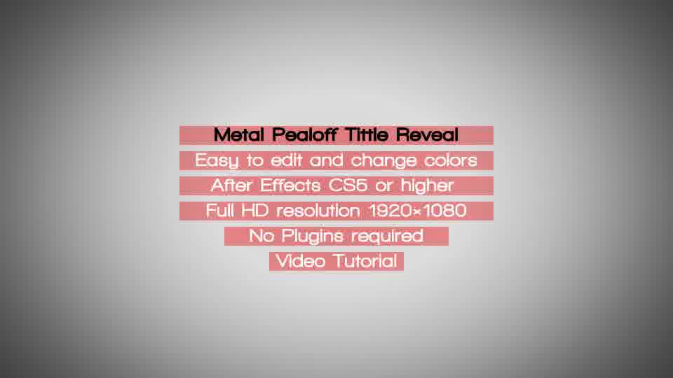 Metal Peal off Logo Reveal - Download Videohive 6180474