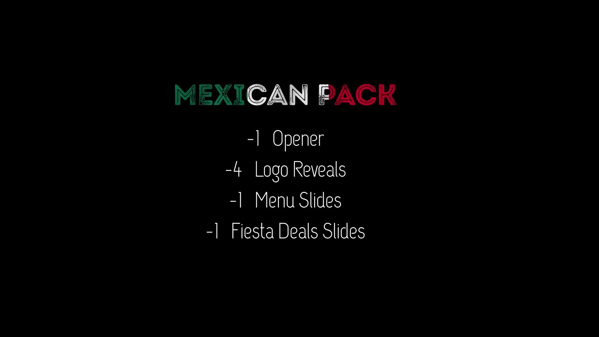 Mexican Restaurant Pack Videohive 25508022 After Effects Image 1