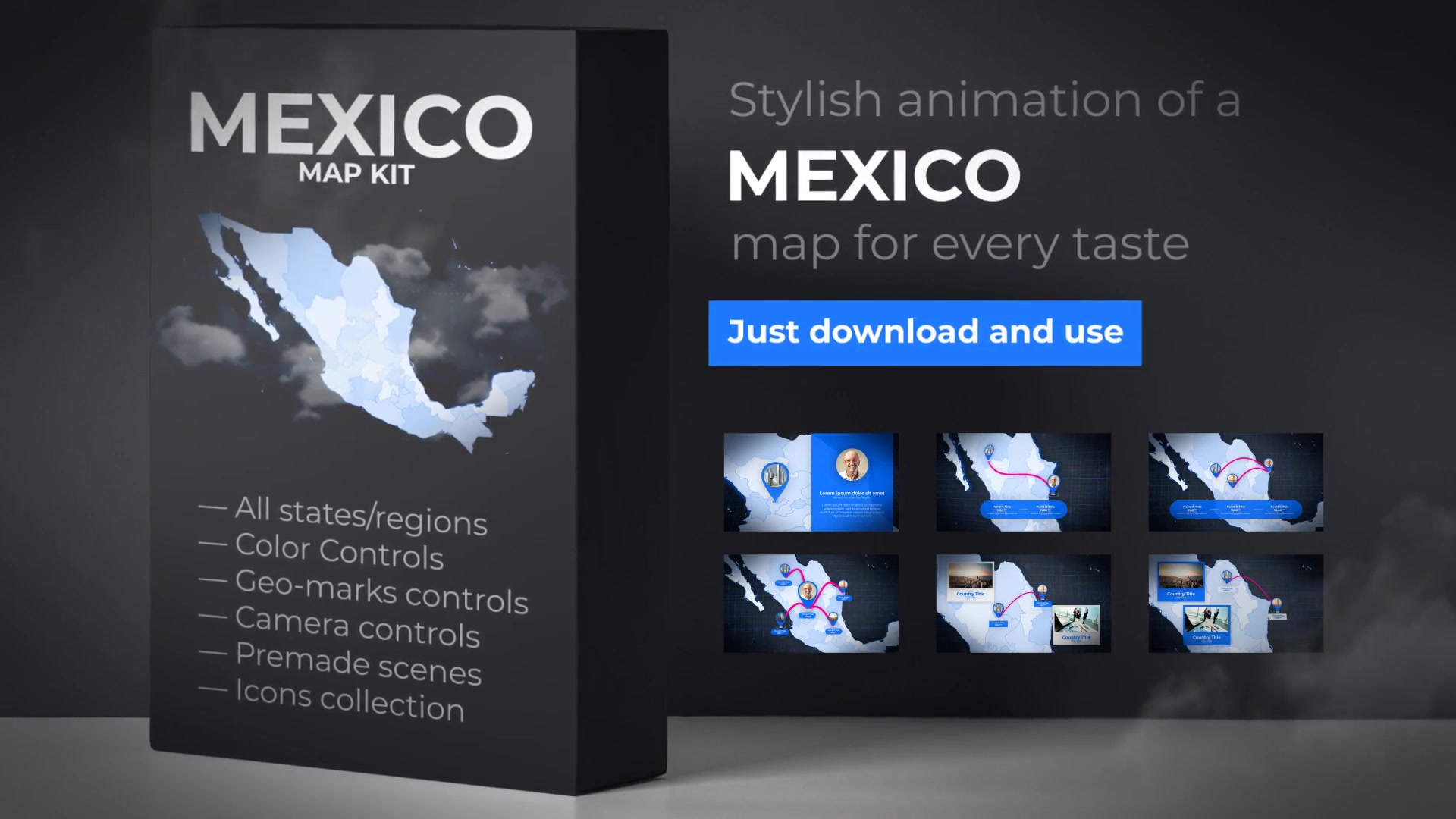 Mexico Map United Mexican States Map Kit Videohive 24049254 After Effects Image 11