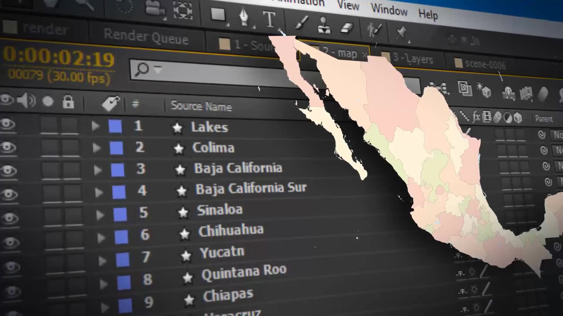 Mexico Map United Mexican States Map Kit Videohive 24049254 After Effects Image 2