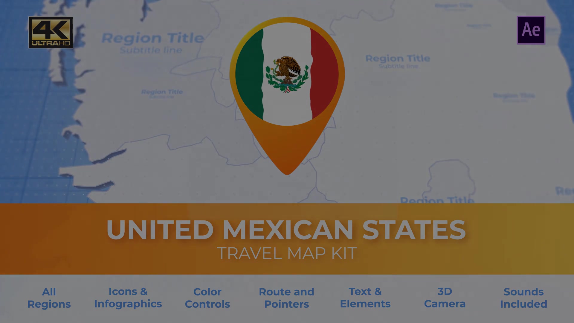 Mexico Map United Mexican States Travel Map Videohive 28581932 After Effects Image 13