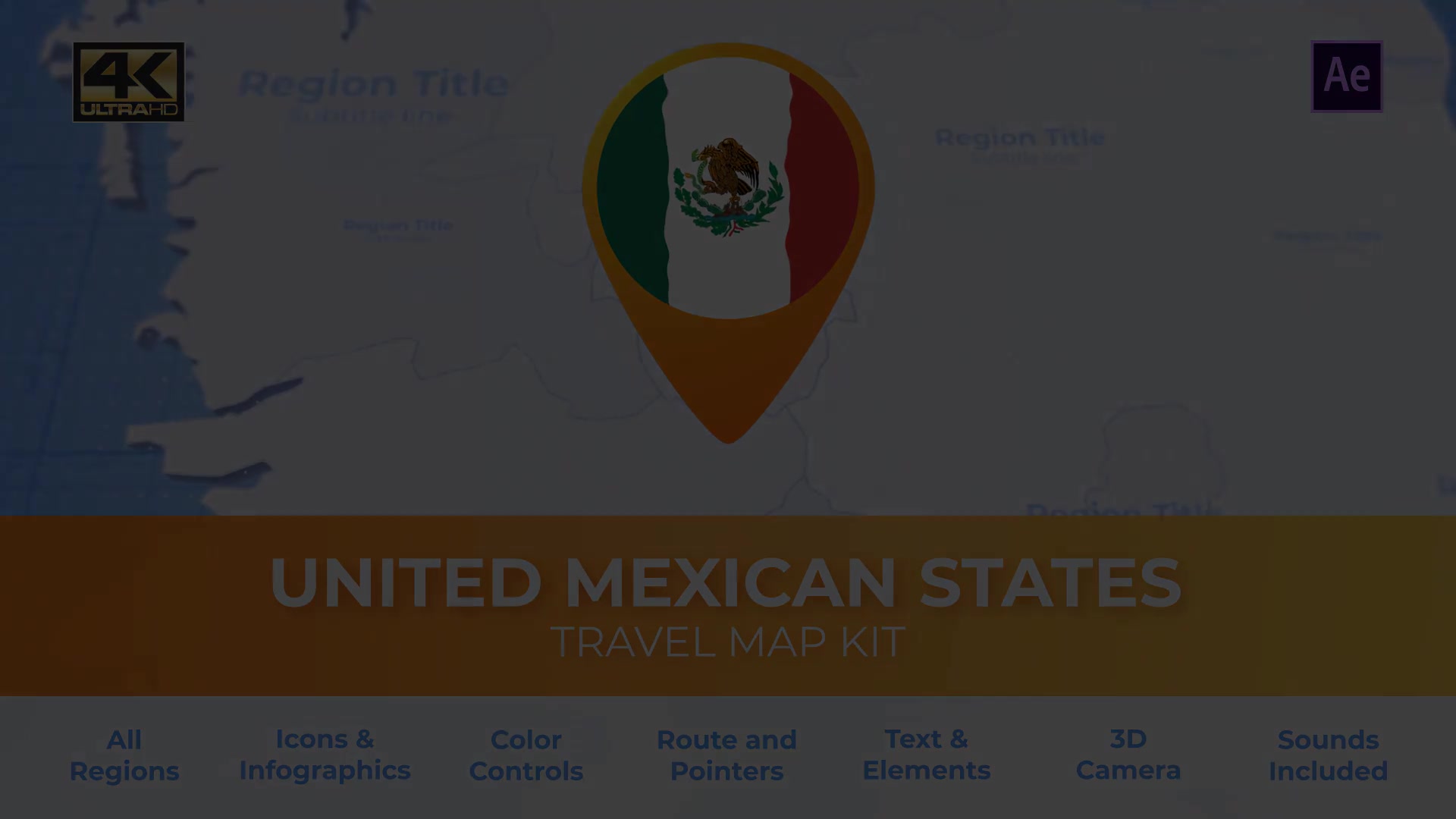 Mexico Map United Mexican States Travel Map Videohive 28581932 After Effects Image 6
