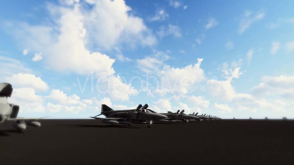 Military Airport Jet Aircraft Sunny Day - Download Videohive 18251462