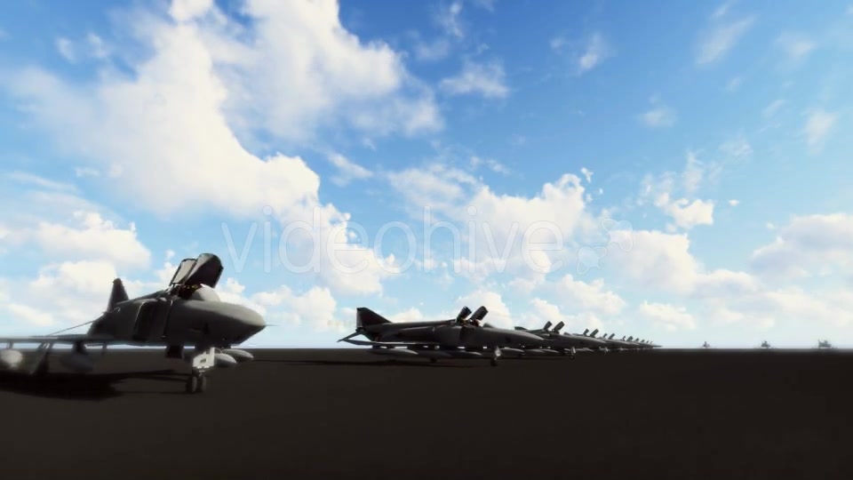 Military Airport Jet Aircraft Sunny Day - Download Videohive 18251462