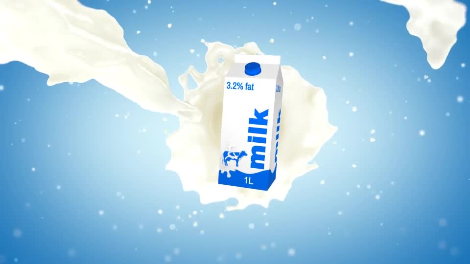 Milk Splash With Box Element 3D Videohive 33333922 After Effects Image 1